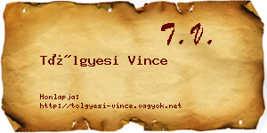 Tölgyesi Vince névjegykártya